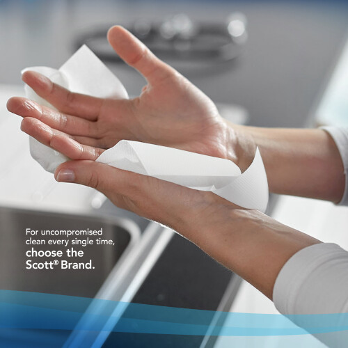 Papírové ručníky v roli SCOTT® Slimroll - bílé, 6 rolí á 165 m/kar