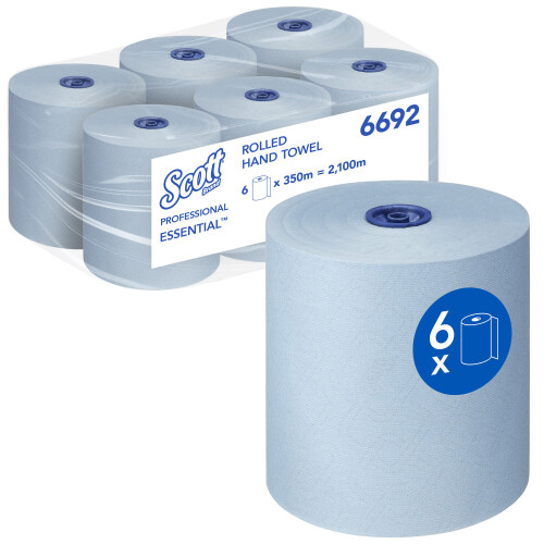 Papírové ručníky v roli SCOTT® MAX - modré, 6 rolí/kar