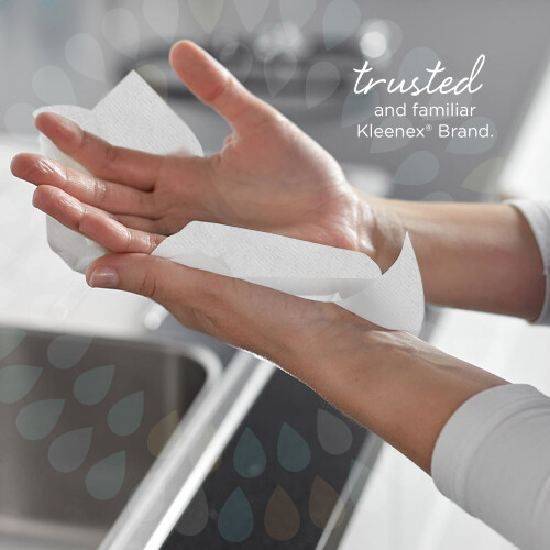 Kleenex® skládané papírové ručníky - bílá /Velká