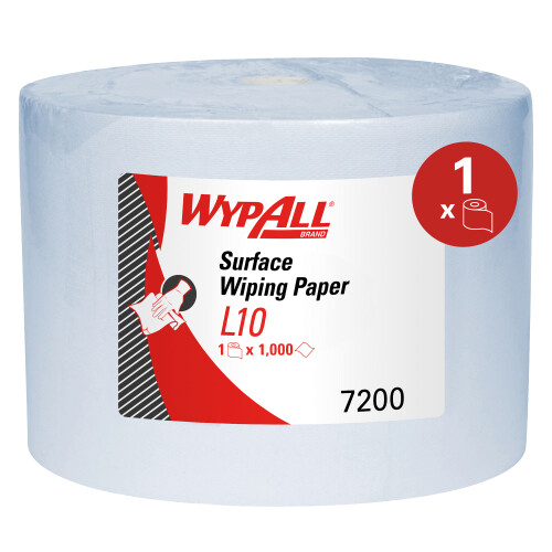 WypAll® L10 - průmyslové utěrky v roli, 1vrstvé - modré