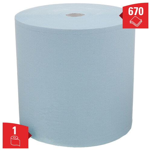 WypAll® L30 průmyslové utěrky v roli, 3vrstvé - modré