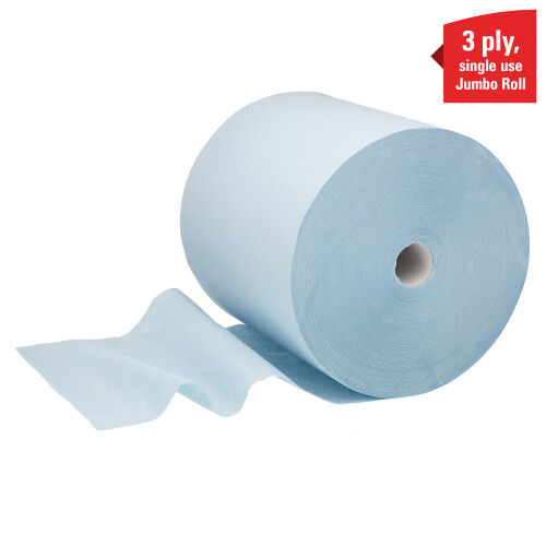 WypAll® L30 průmyslové utěrky v roli, 3vrstvé - modré