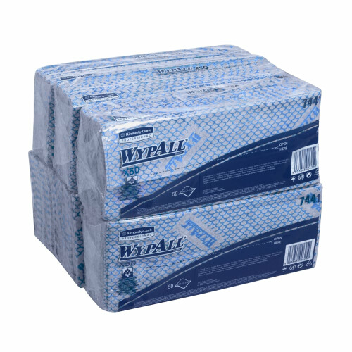 WypAll® X50 průmyslové utěrky skládané - modré