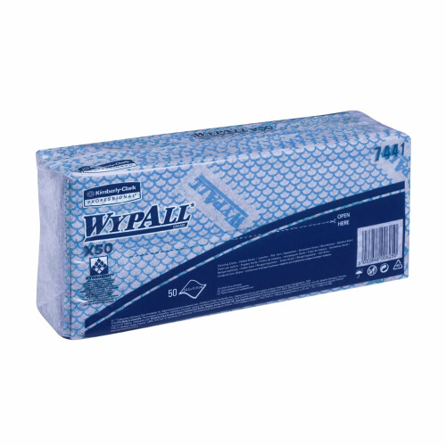 WypAll® X50 průmyslové utěrky skládané - modré