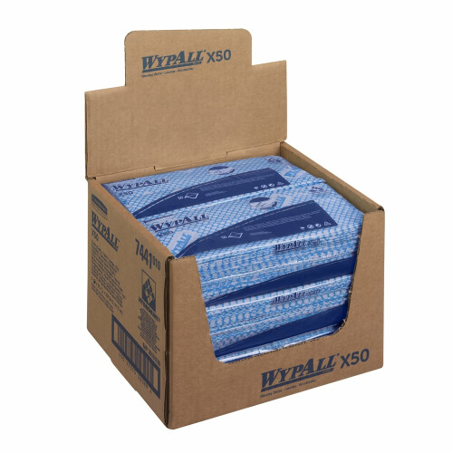 WypAll® X50 průmyslové utěrky skládané - modré