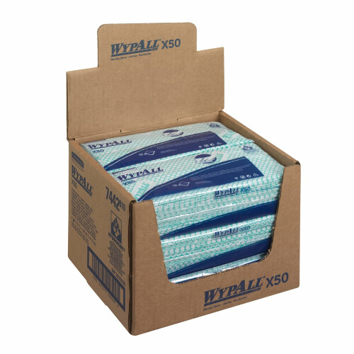 WypAll® X50 průmyslové utěrky skládané - zelené
