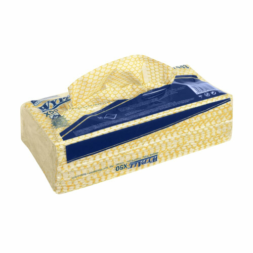 WypAll® X50 průmyslové utěrky skládané - žluté