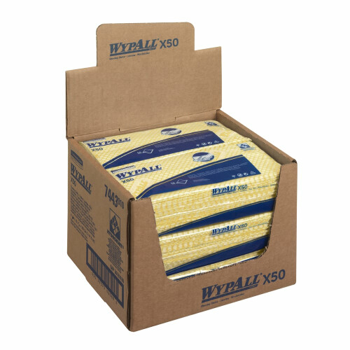 WypAll® X50 průmyslové utěrky skládané - žluté