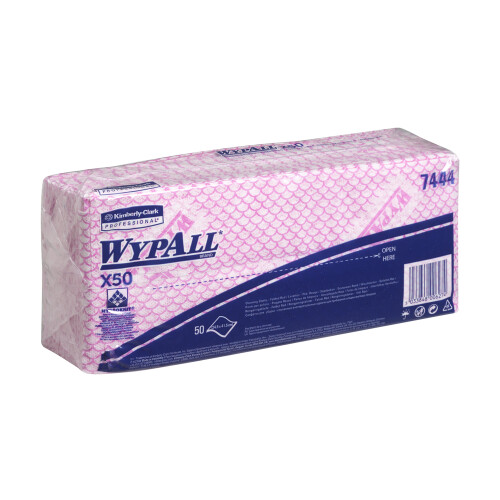 WypAll® X50 průmyslové utěrky skládané - červené