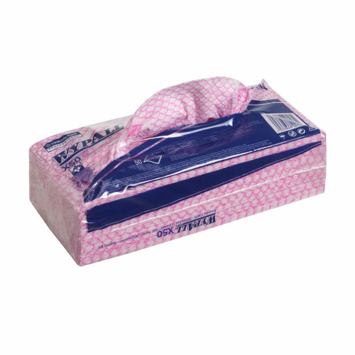 WypAll® X50 průmyslové utěrky skládané - červené