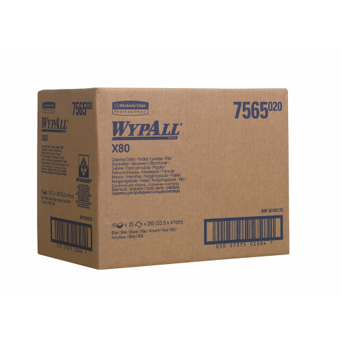 WypAll® X80 průmyslové utěrky v Pop Up Boxu - modré
