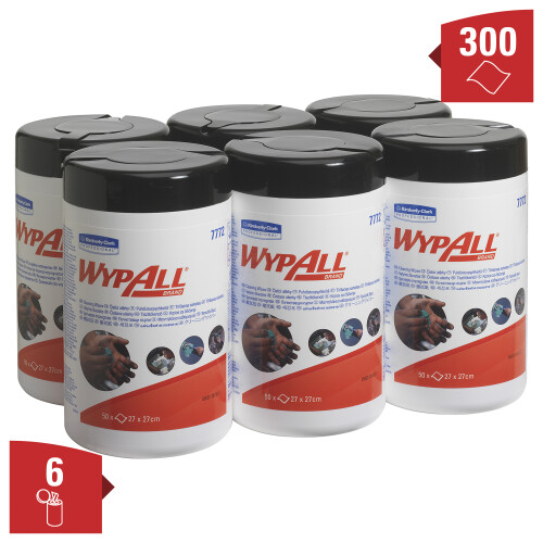 WypAll® vlhčené čistící utěrky v dóze  - stolní zásobník