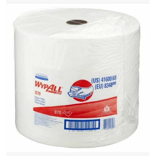 WypAll® X70 průmyslové utěrky v roli - bílé