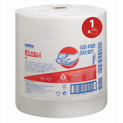 WypAll® X80 průmyslové utěrky v roli - bílé
