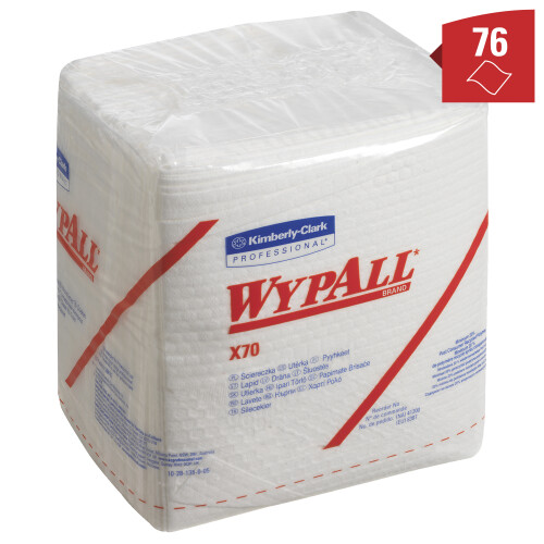 WypAll® X70  průmyslové utěrky skládané - bílé