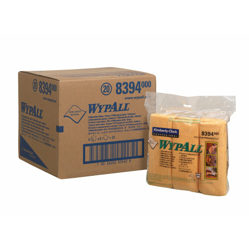 Utěrka WypAll® z mikrovlákna 40x40 cm - žluté
