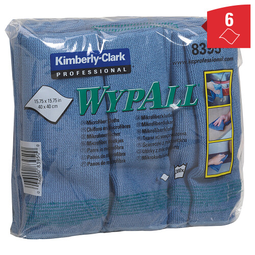 Utěrka WypAll® z mikrovlákna 40x40 cm - modré