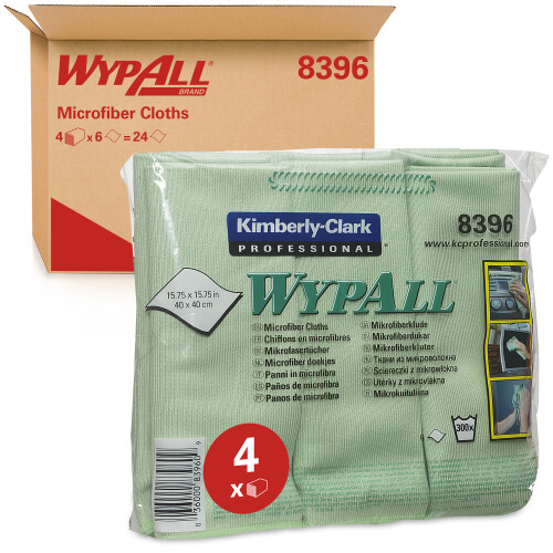 Utěrka WypAll® z mikrovlákna 40x40 cm - zelené