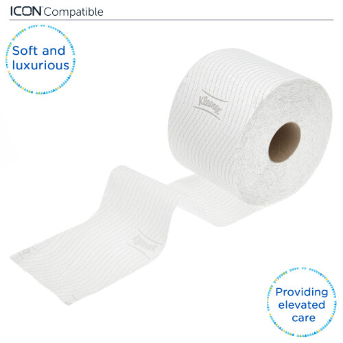Kleenex® Toaletní papír - standardní / bílá, balíček 6 rolí, v roli 600  útržků
