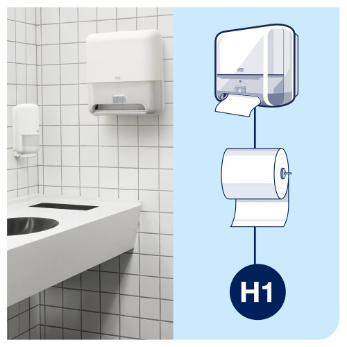 Tork Matic® zásobník na papírové ručníky v roli (H1) – s Intuition™ senzorem, bílý