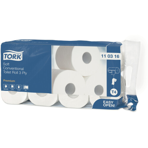 Tork jemný toaletní papír konvenční role Premium – 3vrstvý (T4)