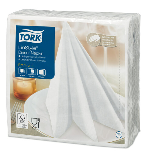 Tork Linstyle® bílý ubrousek na večeři