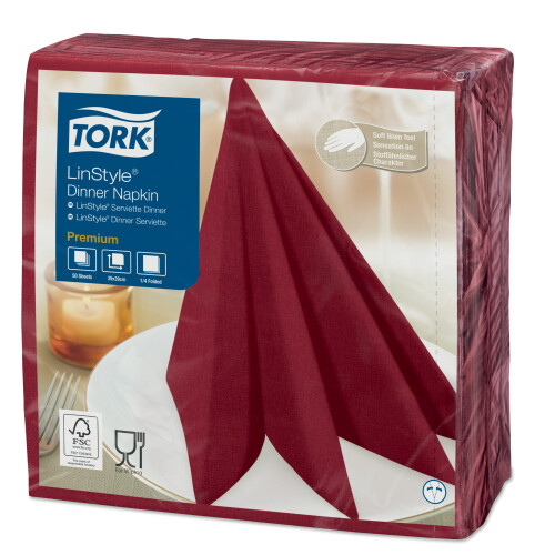 Tork Linstyle® burgundy ubrousek-večeře