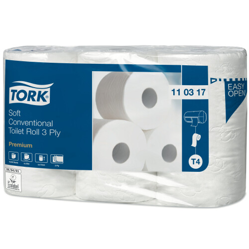 Tork jemný toaletní papír konvenční role Premium – 3vrstvý  (T4)