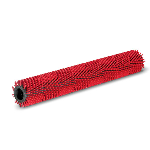 Válcový kartáč pro podlahový mycí stroj 450 mm, střední, červený, střední, červený, 450 mm