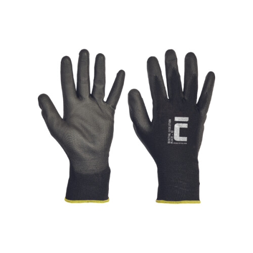 Rukavice BUNTING BLACK EVO č.10 nylon+polomáč. polyuretan / bal.12párů