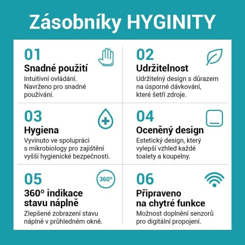 Zásobník HYGINITY na tampony, vložky a sáčky bílý FC1