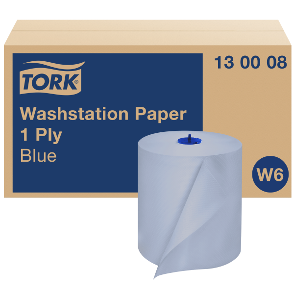 Tork utěrky do vodotěsného zásobníku 1vrstvé, modré (W6)