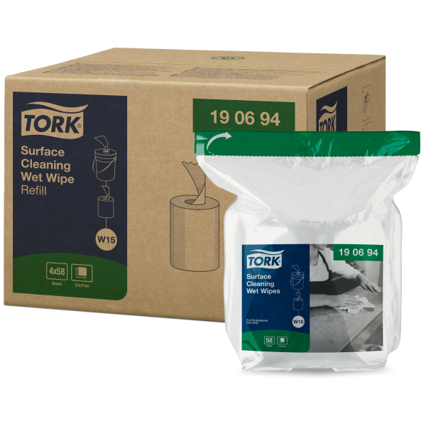 Tork vlhčené utěrky na čištění povrchů- náplň (W14)