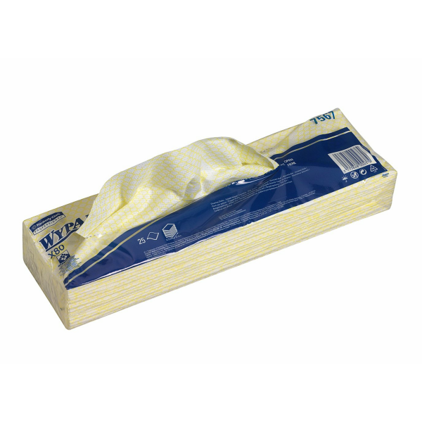 WypAll® X80 průmyslové utěrky v Pop Up Boxu - žluté
