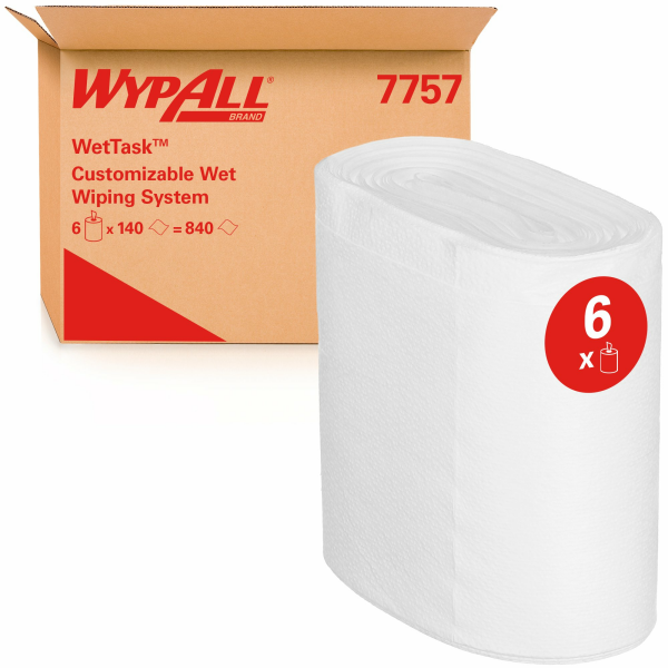 WypAll® Wettask™ DS utěrky v roli - bílé (náhrada 7767)