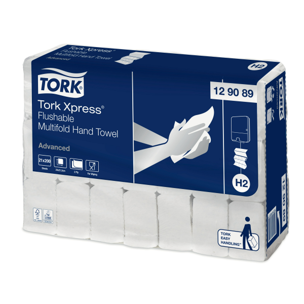 Tork Xpress® splachovatelné papírové ručníky Multifold (H2)