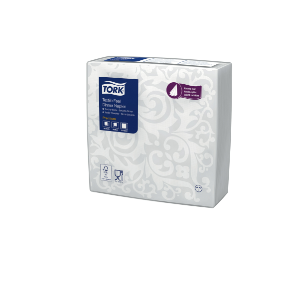 Tork Textile Feel Elegance bílý ubrousek-večeře