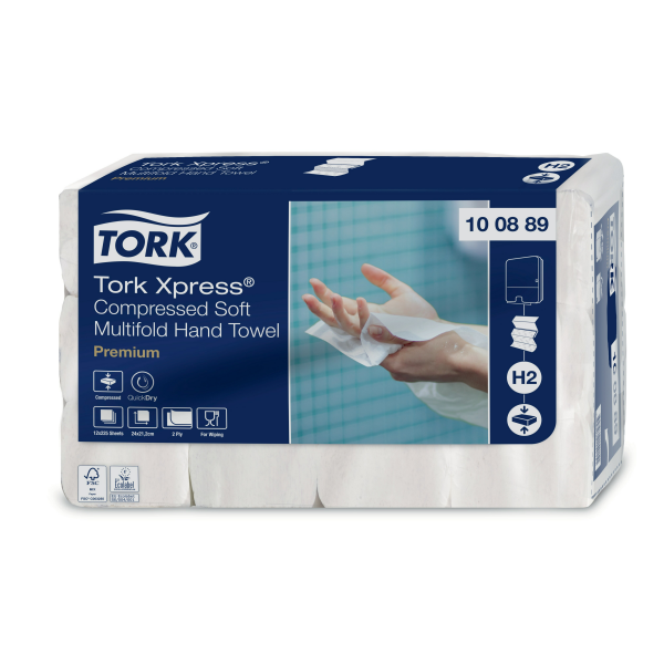 Tork Xpress® stlačené jemné papírové ručníky Multifold (H2)