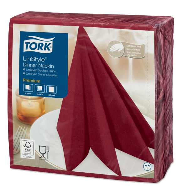 Tork Linstyle® burgundy ubrousek-večeře
