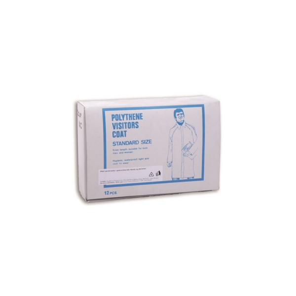Plášť návštěvnický PE bílý univ. velikost / bal.-12ks