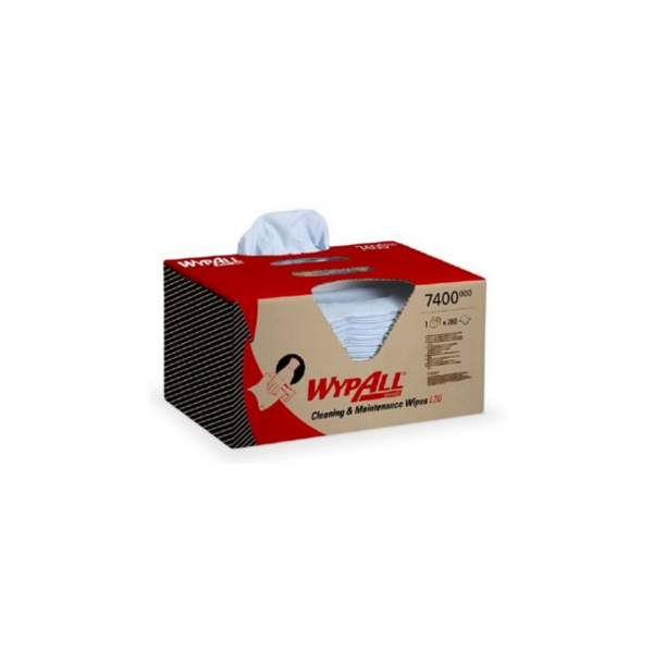 WypAll® L20 průmyslové utěrky skládané v Brag Boxu, 2vrstvé - modré