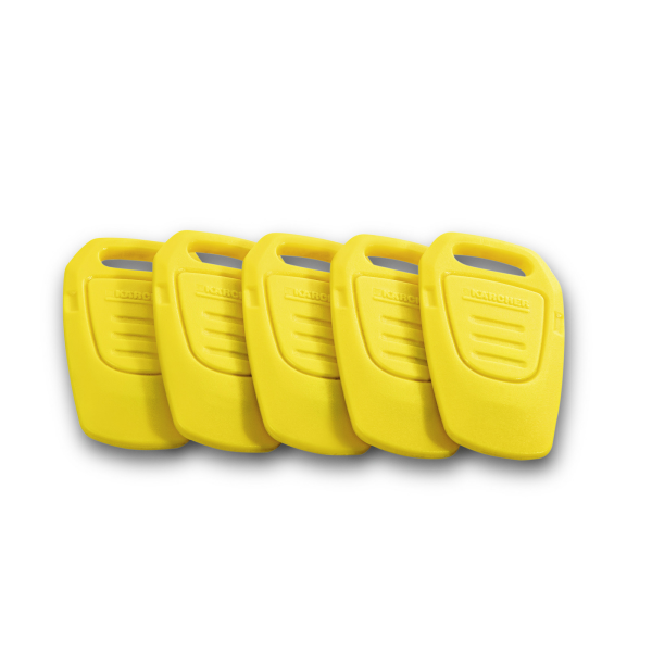 5 kusů KIK klíčů žlutá