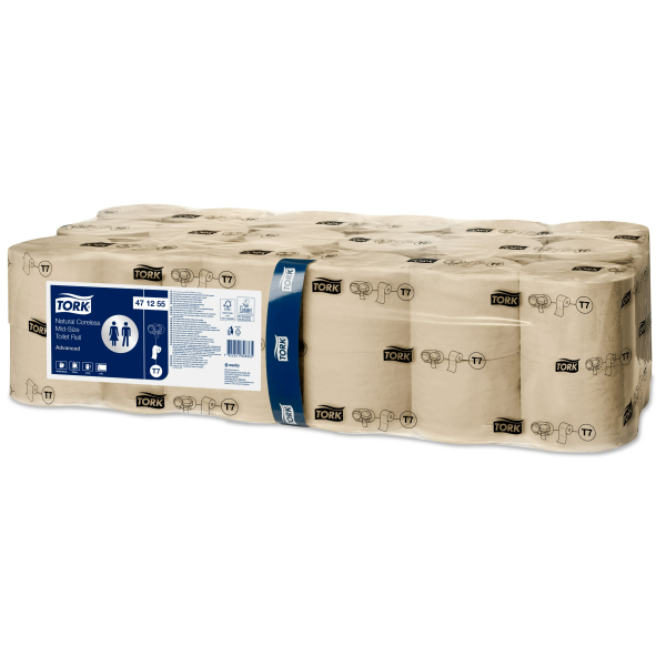 Tork Mid-Size bezdutinkový toaletní papír natural, 2vrstvý (T7)