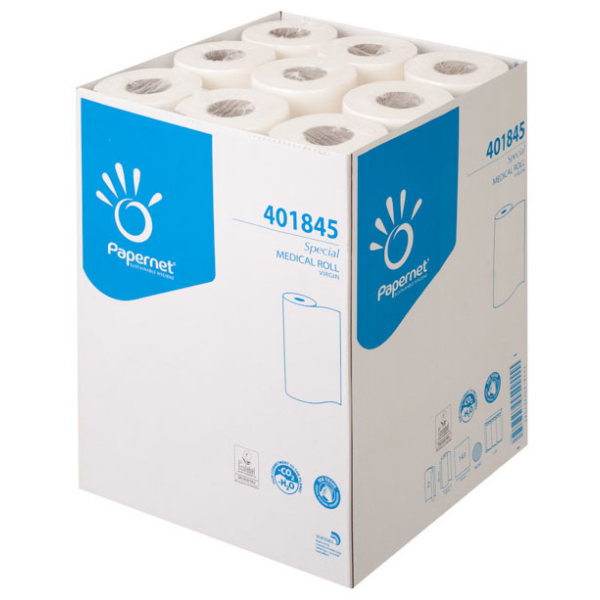 Papír na lehátka v roli 2vrstvý, návin 50 m, šíře 60 cm; bílý